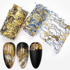 Venta al por mayor Nail Art Sticker Gold Silver Net Line Nail Foil Adornos coloridos <span class=keywords><strong>Sally</strong></span> Net Starry Paper para manicura - Product Image 1