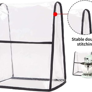 Housse de protection transparente en PVC pour batteur sur socle vertical, blanche, 80 % tissu - Product Image 5