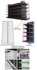 Guichang đa chức năng siêu thị hiển thị giá nhỏ hàng hóa lưới giá kệ bên lưới kim loại - Product Image 3
