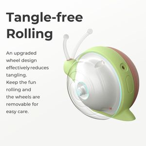 Giocherella malvagia lumaca ricaricabile movimento interattivo automatico groviglio di rotolamento libero per interni gatto giocattolo Smart Pet con Led - Product Image 5