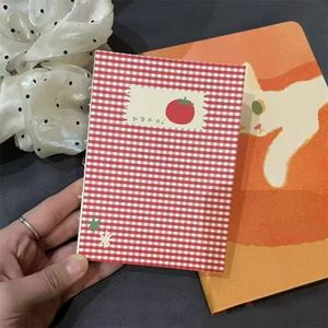 Aesthetic Tomato Grid Notebook - Minimalist Blank Diary <b>Journal</b> for Students, Creative <b>Writing</b> & Scrapbooking - Product Image 4