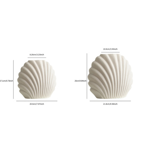 <span class=keywords><strong>Vase</strong></span> en céramique <span class=keywords><strong>blanc</strong></span> en forme de coquille, style nordique, <span class=keywords><strong>pour</strong></span> fleurs de <span class=keywords><strong>pampa</strong></span>, décoration minimaliste moderne, utilisation sur table de mariage, durable - Product Image 3