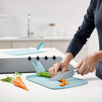 Planche à découper en plastique de cuisine écologique de nouvelle conception 2021, planche pliable de coupe pliable multicolore
