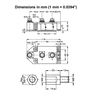 Mới trong kho mdd310 mô-đun bán dẫn Rời Rạc 480a 1400V Thyristor cho điều khiển động cơ DC - Product Image 5