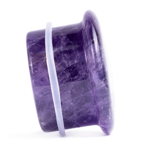 Đá tự nhiên Tai thịt đường hầm cắm xuyên bùng phát duy nhất với O-ring thạch anh tím đá Tai Đo giãn nở 3-16mm - Product Image 2