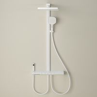 Ensemble de robinetterie thermostatique en cuivre pour douche, finition polie, avec jets de massage et de pluie, pour appartements et hôtels
