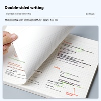 Organizador/Planificador de Papel Cuadriculado en Espiral de Cuero Suave A3, Cuaderno para Exámenes de Posgrado, Guía de Estudio Impresa