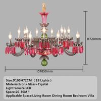 Lustre suspendu de style français, luxe européen, cristal, pour salon, restaurant, chambre de fille, salon de beauté