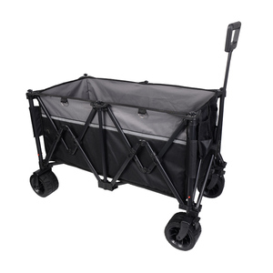 Chariot de plage à 4 roues avec logo personnalisé chariot de camping pliable à poignée réglable - Product Image 4