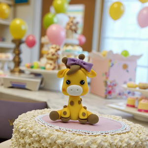 ดินโพลิเมอร์สำหรับตกแต่งเค้กอุปกรณ์ตกแต่งเค้กรูปสัตว์สวนสัตว์ป่างานแต่งงานงานวันเกิดเค้กโดนัทลูกกวาด - Product Image 6