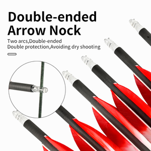 6 flèches en carbone pur de 32 pouces, rectitude 0,001, diamètre intérieur 6,2 mm, avec plumes de dinde, pour tir à l'<span class=keywords><strong>arc</strong></span>, <span class=keywords><strong>chasse</strong></span> et cibles avec <span class=keywords><strong>arc</strong></span> classique ou <span class=keywords><strong>longbow</strong></span> - Product Image 4
