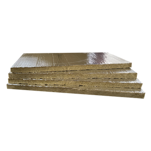 Venta caliente de alta calidad aislamiento térmico cavidad pared 80kg/m3 50mm papel de aluminio frente a Panel de lana de roca - Product Image 3