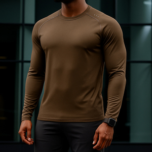 Camisetas Deportivas Transpirables de Secado Rápido para Hombre, Ropa Deportiva Activa, Camisetas de Gimnasio de Manga Larga al por Mayor - Product Image 2