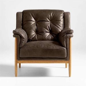 Sassanid OEM stile danese Top in pelle di grano sedia di lusso <span class=keywords><strong>da</strong></span> salotto fatta su ordinazione sedia di accento in pelle di sigaro - Product Image 2