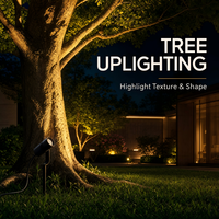 Luz LED de Alta Luminosidad con Enchufe, 110lm/W, 50000 Horas de Duración, 2700K-6500K, Ángulo de Iluminación Ajustable para Árboles y Arbustos