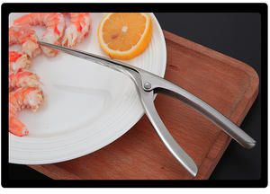 Pelatore per Gamberetti in Acciaio Inox Pinza per Sbucciare Gamberetti e Aragoste Utensile da Cucina per Frutti di Mare - Product Image 6