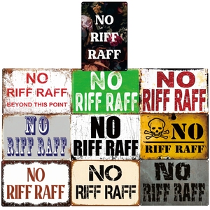 Letreros Metálicos No Riff Raff, Letreros de Metal para Cuarto de Hombre, Placa Decorativa para Colgar en la Pared, Cocina, Cobertizo, Garaje - Product Image 2