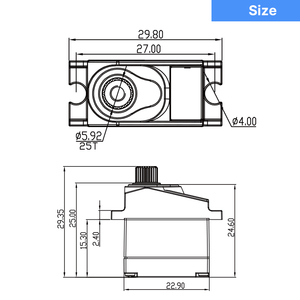 Servomoteur de <span class=keywords><strong>drift</strong></span> précis à faible inertie 3kg.cm, couple stable, engrenage en fer résistant à l'usure, usage léger, accessoires de course RC miniatures 1/24 1/28 - Product Image 4