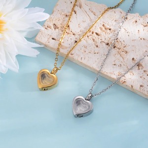 Pendentif Cœur Commémoratif en Acier Inoxydable, Bijou Funéraire pour Cendres Humaines, Collier Urne pour Cendres Humaines ou d'Animaux de Compagnie - Product Image 3