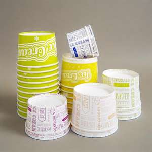 Gobelets en papier de yaourt à prix réduit de 4oz 5oz 8oz 12oz, gobelet à glace en papier jetable pour l'été - Product Image 4