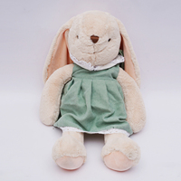 Mignonne poupée lapin à longues oreilles Miffie Bunny peluche jouet bébé poupée apaisante mignonne poupée de chiffon jeter oreiller rayé lapin jouet pour enfants