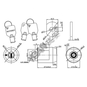 Serrure tubulaire de came de clé de cylindre de serrure de quart de tour de sécurité d'acier inoxydable de haute qualité pour des distributeurs automatiques de boîte aux lettres - Product Image 4