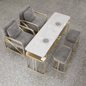 Luxury-luxurious online nail art table single person double person triple person <b>simple</b> and modern nail art table Nail art - Product Image 1