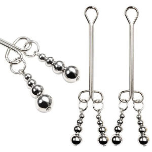 SM esaret oyunu üç kafa kabak boncuk zincir klitoris klip meme kelepçe paslanmaz çelik koşum seks oyuncakları - Product Image 4