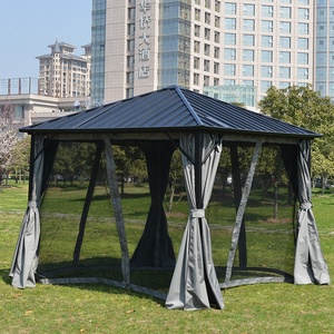 Patio lều với lưới chống muỗi và rèm cửa vườn đặt đồ gỗ NGOÀI TRỜI 3*3m vườn Pavilion gazebo thiết kế - Product Image 4