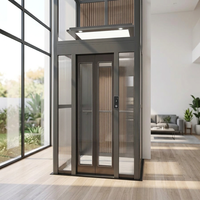 Ascenseur résidentiel compact, petit ascenseur pour maison, ascenseur automatique en verre trempé, pour manoirs de 2 à 7 étages, 300 kg, certifié CE