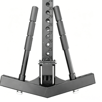 Barres parallèles réglables et pliables en acier robuste avec poignées larges et étroites pour accessoire de rack de squat