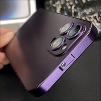 Coque de téléphone Business Premium à pression en métal avec film d'objectif pour iphones 15 14 13 12 pro max 15 Plus Simple Cover