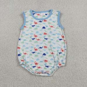 Ropa de Bebé para Niñas con Diseño de Dinosaurio, Mono de Burbuja Informal para Bebés, Body de Algodón y Elastano para Recién Nacidos, Venta al Por Mayor - Product Image 4