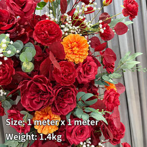 Nouvelle conception, marque JINHAO, arche de fleurs artificielles suspendues en forme de rose pour mariage, triangles, rangées d'<span class=keywords><strong>action</strong></span>, décorations de fête, inspirer - Product Image 2