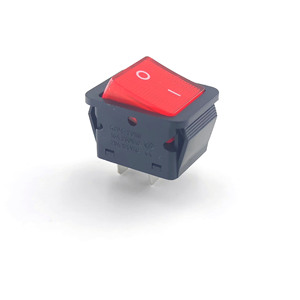 KCD4 2 Pin 2 Pozisyonlu Işıklı Kırmızı Rocker Anahtarı 15A 250V Küçük Boy ON/OFF Plastik Tekne Anahtarı Ev Aletleri için - Product Image 1