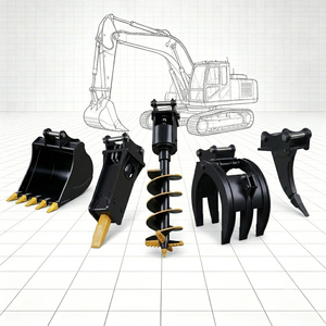 Accessoires pour mini-pelles RB : Godets Q355 NM400, marteaux hydrauliques, tarières, grappins, ripper et divers accessoires pour excavatrices - Product Image 1