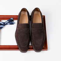 En Stock Promotions Incontournables Chaussures de Mariage Italiennes de Luxe Respirantes et Formelles à Bout Carré pour Hommes