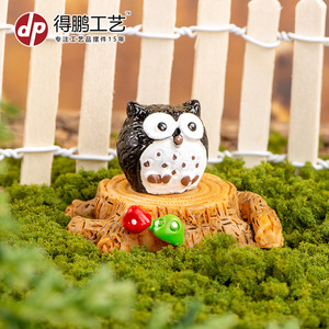 Miniature Resin <b>Tree</b> Stump Decorations With Mushrooms For Garden Indoor <b>Outdoor</b> Use Irregular Shape Natural Finish - Product Image 3