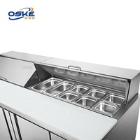 Congélateur de restauration à température unique pour pizzas, sandwichs et salades, directement de l'usine, pour la restauration et les garnitures de pizzas