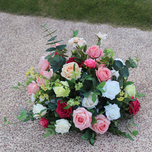 Flores artificiales de alta calidad, Rosa Blanca, peonía, Hortensia, boda, besos, Bola de flores colgante - Product Image 4