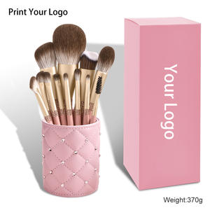Biyouyi Cross-border High-Grade 12-Piece Diamond Stitching Makeup Brush Set Bright Queen Series Pelo sintético para brillo de labios - Product Image 5