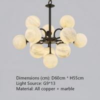 Lustre suspendu en résine LED blanc chaud, CRI élevé, motif boule de pommier fleuri et bégonias, pour hôtels, commerces et hôtellerie