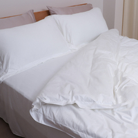 Housse de couette HFW personnalisée, imprimée rayée/à motifs/uni, 100% coton, 200TC, ignifuge, écologique, avec fermeture éclair et logo brodé