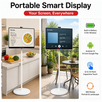 Téléviseur intelligent portable LED 32 pouces avec écran tactile capacitif Android 13 et haut-parleur intégré pour le divertissement à domicile
