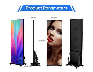 Chúng tôi kho Chứng Khoán GoB 640x1920 mét kỹ thuật số Poster LED p1.8 Màn hình LED trong nhà có thể gập lại quảng cáo di động hiển thị wifi điều khiển - Product Image 4