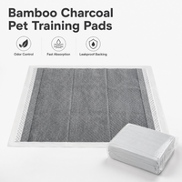 Vente en gros de tapis d'apprentissage jetables pour chiens en charbon de bambou, contrôle des odeurs, super absorbants, anti-fuites, pour chiots, OEM ODM