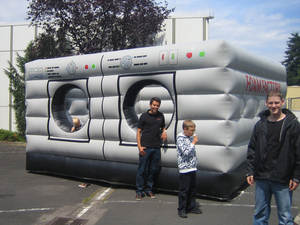 Gran lavadora inflable castillo hinchable Casa de rebote de espuma, forma de lavadora Castillo de salto Castillo de rebote inflable - Product Image 6