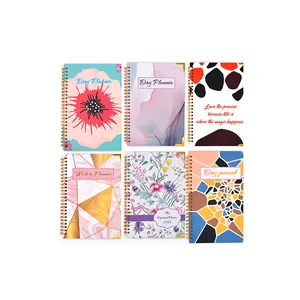 Diario personalizado 2024 diseño Tapa dura espiral gratitud embarazo diario cuaderno planificador con caja