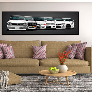 HONGYA Arte Pintura em Tela HD de Impressão Modular Nissan Skyline Gtr Carro Fotos de Cabeceira Moderna Casa de Arte Decorativa Da Parede Cartaz - Product Image 5