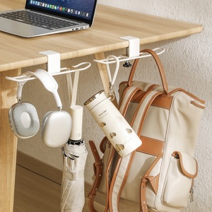 Gancho para Mochila Lateral de Escritorio, Gancho para Colgar Bolsas en el Escritorio, Gancho Creativo para Oficina con Gancho de Almacenamiento Ajustable en el Lateral - Product Image 1